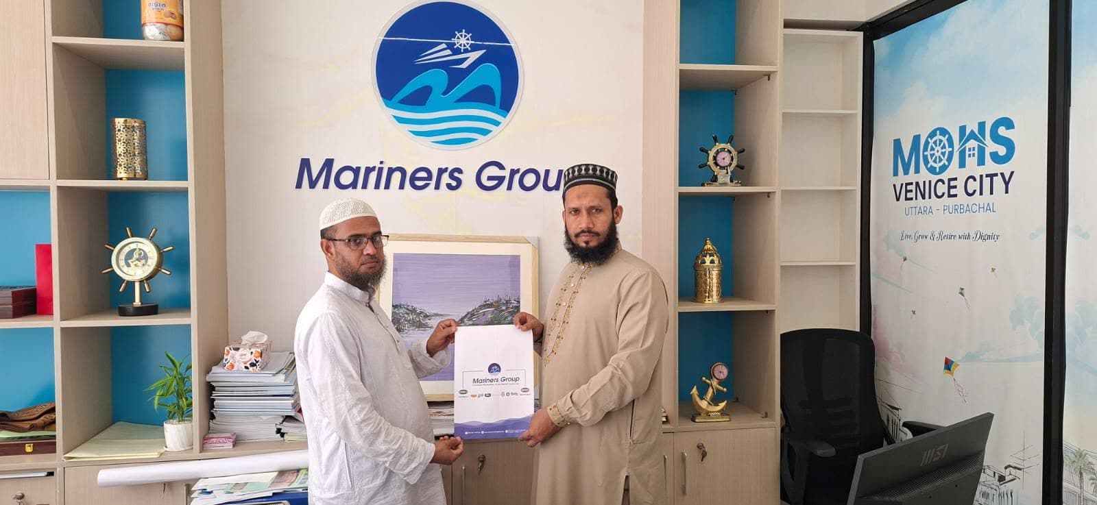 আসসালামু আলাইকুম
খুবই আনন্দের সাথে জানাচ্ছি, আমাদের MOHS Venice City পরিবারের সাথে নতুন করে যুক্ত হয়েছেন মোরশেদ আলম স্যার। স্যারকে জানাই আমাদের পক্ষ থেকে আন্তরিক অভিনন্দন।
স্বপ্নকে বাস্তবে রূপ দেওয়ার এই যাত্রায় প্রতিদিনই আমরা এগিয়ে যাচ্ছি নতুন সম্ভাবনার দিকে। আমাদের প্রজেক্টটি ইতোমধ্যেই মেরিনারসহ অন্যান্য পেশার মানুষের মাঝে ব্যাপক সাড়া ফেলেছে আলহামদুলিল্লাহ। বিশেষ করে এই প্রজেক্টের মনোমুগ্ধকর লোকেশন সবাইকে আকৃষ্ট করছে।
ইনশাআল্লাহ, একসাথে আমরা গড়ে তুলবো একটি আধুনিক, সুশৃঙ্খল ও সমৃদ্ধ কমিউনিটি- যেখানে থাকবে আমাদের নিজেদের স্বপ্নের ঠিকানা।
MOHS Group
MOHS Venice City
#MOHSVenceCity #MOHSGroup #Welcome
#NewMember #CommunityGrowth #MarinersBaseCamp
